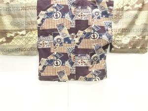 アンティーク　的当てに時代道具模様男物半襦袢